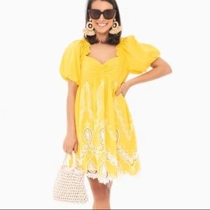 Tuckernuck Sally Scalloped Mini Dress w Lace Trim